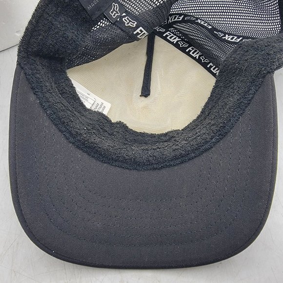 Fox Racing Black Yellow Trucker Hat Mesh Back Adjustable Casual Comfort 19616 - Picture 10 of 10